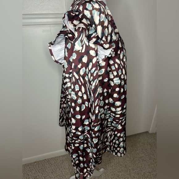 Eloquii Geo print Ruffle Blouse Sz 20 - Picture 5 of 8